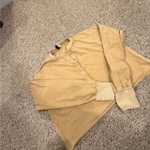 Universal Thread Beige Long Sleeve Henley